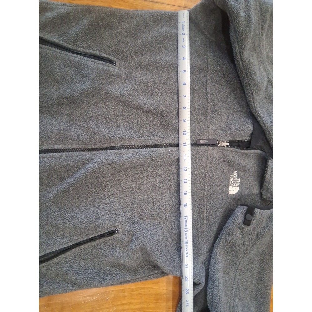 The North Face Full Zip Fleece Jacket Outdoor Hiking Gray Mens Size M TNF Polart - Picture 4 of 6